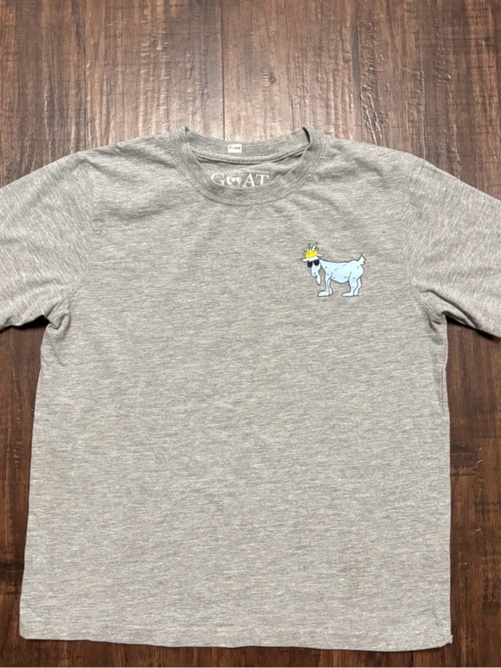 GOAT USA Gray Short Sleeve Tee boys M